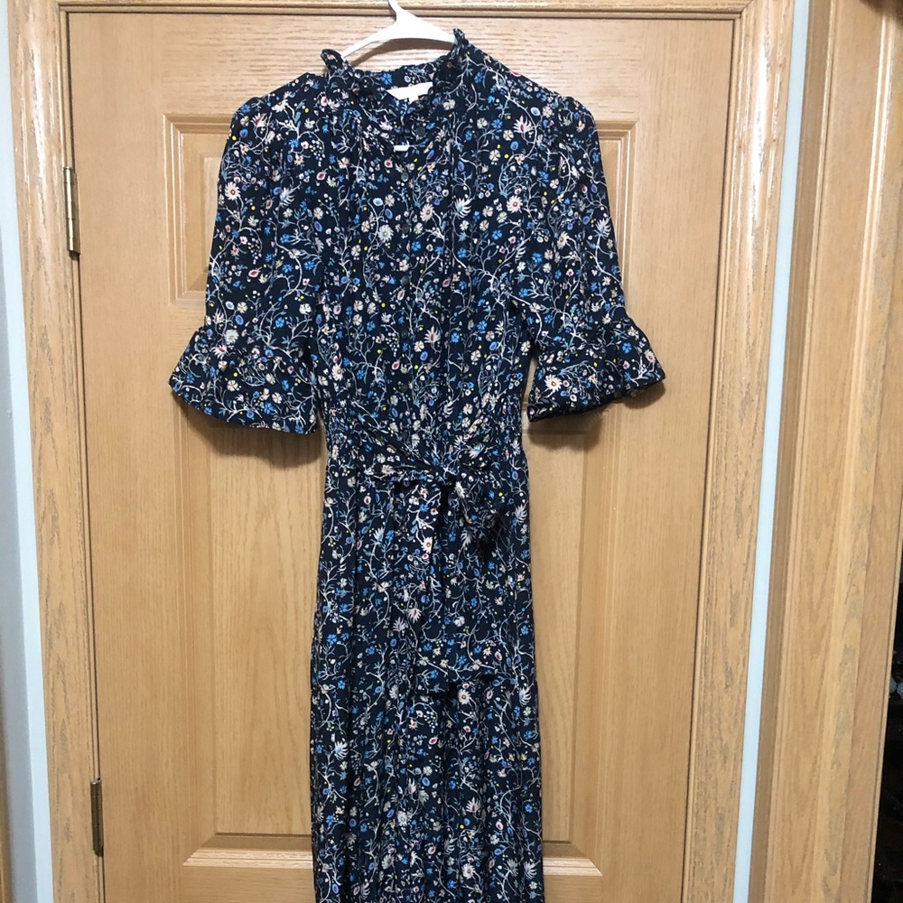 Rebecca Taylor Vivian Vine Jacquard Silk Jumpsuit